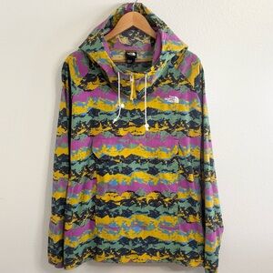 The North Face Class V Fanorak XL WindbreakerRare Mountain Print, Liam Gallagher